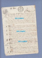 Billet De Partage Ancien - TRANCAULT ( Aube ) - Fait Entre Un Sabotier Et Un Manouvrier -  Années 1860 - Algemene Zegels