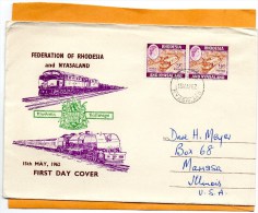 Rhodesia & Nyasaland 1962 FDC - Rhodesia & Nyasaland (1954-1963)