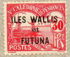 WALLIS Et F. : Piroguier : Timbre De Nelle Calédonie   Surchargé "Iles WALLIS Et FUTUNA" - Portomarken