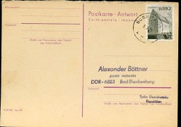 DDR P78 A Antwort-Postkarte NORRKÖPING SCHWEDEN 1971 - Postkaarten - Gebruikt