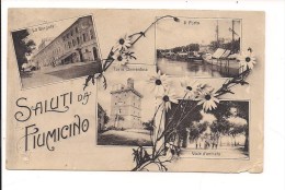 S-30 LAZIO FIUMICINO VEDUTINE ROMA LIEVI ABRASIONI 1915 VIAGGIATA. - Fiumicino