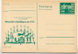 DDR P79-40-81 C172 Postkarte PRIVATER ZUDRUCK Weihnachtsmarkt Schwarzenberg 1981 - Postales Privados - Nuevos
