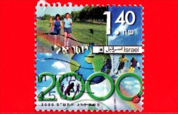 ISRAELE -  Usato - 2000 - Millennium - Joggers In Park - 1.40 - Used Stamps (without Tabs)