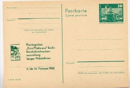 DDR P79-2-82 C179 Postkarte PRIVATER ZUDRUCK Pionierpalast Berlin 1982 - Private Postcards - Mint