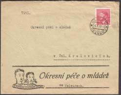 BuM0861 - Böhmen Und Mähren (1942) Welwarn - Velvary (letter) Tariff: 1,20K (stamp Adolf Hitler - Paper With Crumples!) - Lettres & Documents