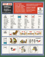 INDIA Inde Indien - Avion / Airplane / Air India Express Boeing 737-800 / SAFETY INSTRUCTION CARD Consignes De Sécurité - Safety Cards