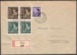 BuM0842 - Böhmen Und Mähren (1944) Skutsch - Skutec (R-letter) Tariff: 4,20K + 10,40K (!!) - Storia Postale