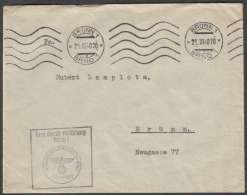 BuM0907 - Böhmen Und Mähren (1940) Brünn 1 - Brno 1 (machine Postmark) Letter (exempt From Postage!) - Brieven En Documenten