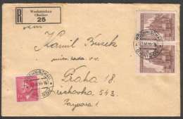 BuM0917 - Böhmen Und Mähren (1945) Wochnischau - Ohnisov / Prag 11 - Praha 11 (R-letter) Tariff: 4,20K - Lettres & Documents