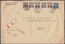 BuM0934 - Böhmen Und Mähren (1944) Chrudim 1 - Chrudim 1 / Prag 1 - Praha 1 (R-letter) Tariff: 5,40K - Briefe U. Dokumente