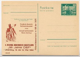 DDR P79-17-82 C189 Postkarte PRIVATER ZUDRUCK Schlacht Dennewitz 1813 Jüterbog 1982 - Cartoline Private - Nuovi