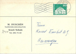 Motiv Karte  "Duschèn, Tapezier-Decoratur, Scuol"            1971 - Covers & Documents