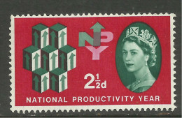 GB 1962 QE2 2 1/2d Productivity Year UMM SG 631. ( K602 ) - Unused Stamps