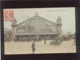 76 Le Havre La Gare édit. H.L.Q. Couleur Vernie , Animée Automobile - Gare