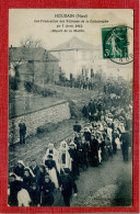 CPA - 59 -  Houdain - Funérailles Victimes Catastrophe Du 7 Avril 1912 - Départ De La Mairie - Cortège - Peu Commune - Funerali