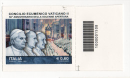 Fra507 2012 Concilio Ecumenico Vaticano II, Codice A Barre, Nuovo, Papa, Pope, Benedetto XVI, Paolo VI Giovanni XXIII - 2011-20: Mint/hinged