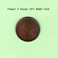 FINLAND    5  PENNIA  1971   (KM # 45) - Finnland