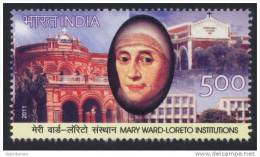 INDIA, 2011, Mary Ward-Loreto Institutions, 400 Years Of Foundation, MNH,  (**) - Ungebraucht