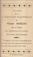 JEMEPPE SUR SAMBRE-SOUVENIR COMMUNION ROBERT MISSON - Jemeppe-sur-Sambre