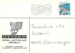 Motiv Karte  "Utiger Möbel + Bettenhaus, Bern"            1976 - Storia Postale