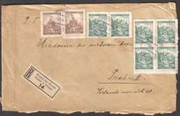 BuM0872 - Böhmen Und Mähren (1940) Wrana Bei Perutz - Vrany U Peruce (R-letter) Tariff: 4,20K (stamp J. Hradec, Brno) - Lettres & Documents