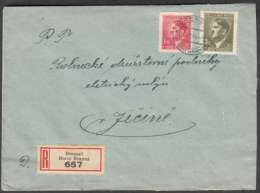 BuM0923 - Böhmen Und Mähren (1944) Brennei - Horni Branna / Jitschin - Jicin (R-letter) Tariff: 4,20K (stamp: A. Hitler) - Lettres & Documents