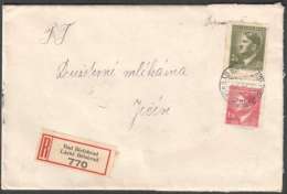 BuM0946 - Böhmen Und Mähren (1944) Bad Bielohrad - Lazne Belohrad / Jitschin - Jicin (R-letter) Tariff: 4,20K - Covers & Documents