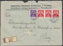 BuM0959 - Böhmen Und Mähren (1943) Pardubitz 1 - Pardubice 1 / Prag 1 - Praha 1 (R-letter) Tariff: 4,20K - Lettres & Documents