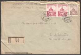 BuM0983 - Böhmen Und Mähren (1940) Zlin 1 - Zlin 1 (R-letter) Tariff: 4,20K (stamp: 1x + 2x City Brno - Church) - Briefe U. Dokumente