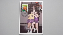 Luxemburg 1083 Yt 1033 Maximumkarte MK/MC, ESST, 50 Jahre Luxemburger Basketballverband - Cartes Maximum