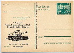 DDR P79-35-82 C205 Postkarte PRIVATER ZUDRUCK Mähdrescher Pritzwalk 1982 - Privé Postkaarten - Ongebruikt