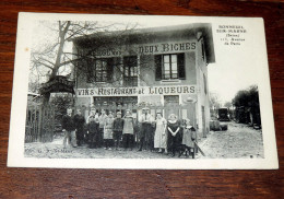 Carte Postale Ancienne : BONNEUIL SUR MARNE : Auberge Des Deux Biches , 113, Avenue De Paris , Animé - Bonneuil Sur Marne