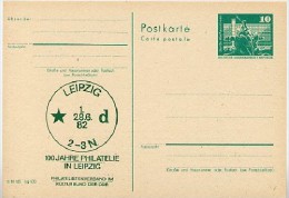 DDR P79-37-82 C207 Postkarte PRIVATER ZUDRUCK 100 J. Philatelie Leipzig 1982 - Privatpostkarten - Ungebraucht