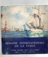 29 - BREST - PROGRAMME  SEMAINE INTERNATIONALE DE LA VOILE-COURSE CROISIERE BREST -LES CANARIES- 27 JUILLET 2 AOUT 1958 - Programas