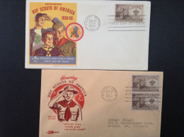 US, 1950 FDCs (x2) - Boy Scouts Of America First Day Of Issue_B - 1941-1950