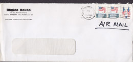 United States DANICA HOUSE, SANTA BARBARA Calif. 1974 Cover Lettre Flag Stamps - Brieven En Documenten