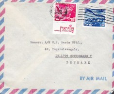 Israel Airmail Par Avion ORMECA, HAIFA 1976 Cover Lettera To Denmark Israel Landscapes W. Tabs (2 Scans) - Poste Aérienne