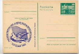 DDR P79-4a-83 C216-a Postkarte PRIVATER ZUDRUCK Friedenstreffen Potsdam 1983 - Private Postcards - Mint