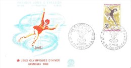 Jeux Olympiques D´hiver - Genoble 1968 - Premier Jour D´Emission - N°628 - Hiver 1968: Grenoble