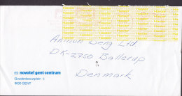 Netherlands NOVOTEL GENT CENTRUM, HASLER Meter Stamp 1987 GENT Cover Brief To Denmark - Covers & Documents