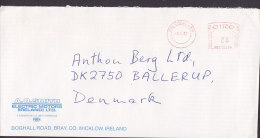 Ireland A. O. SMITH Electric Motors, BRI CHUALANN 1987 Meter Stamp Cover Brief To Denmark - Briefe U. Dokumente