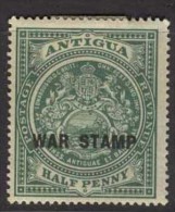 ANTIGUA 1916 1/2d War Stamp Black Overprint SG 52 HM CH14 - 1858-1960 Colonia Britannica