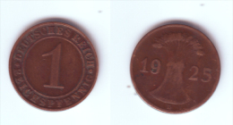 Germany 1 Reichsfennig 1925 D - 1 Renten- & 1 Reichspfennig