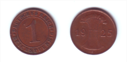 Germany 1 Reichsfennig 1925 E - 1 Renten- & 1 Reichspfennig