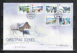 Insel Man / Isle Of Man 2012 Christmas Scenes FDC - Man (Ile De)