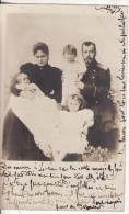 Carte Photo RARE Famille Tsar NICOLAS II Empereur De Russie L' Impératrice Alix Et Ses 3 Enfants-ROYAUTE-Famille ROMANOV - Familles Royales