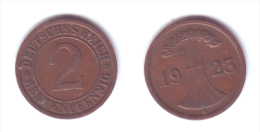 Germany 2 Rentenpfennig 1923 A - 2 Rentenpfennig & 2 Reichspfennig