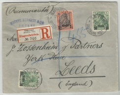 Turkey 1902 German Post In Ottoman Levant - Registered Recommandée - Smyrne - Smyrna - Wax Seal - Storia Postale