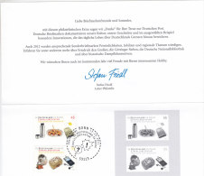 BRD 2891-2892 Gestempelt Und SCHWARZDRUCK Auf "Ein Philatelistisches Dankeschön" Der Deutschen Post Philatelie - Lettres & Documents