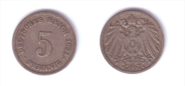 Germany 5 Pfennig 1894 E - 5 Pfennig